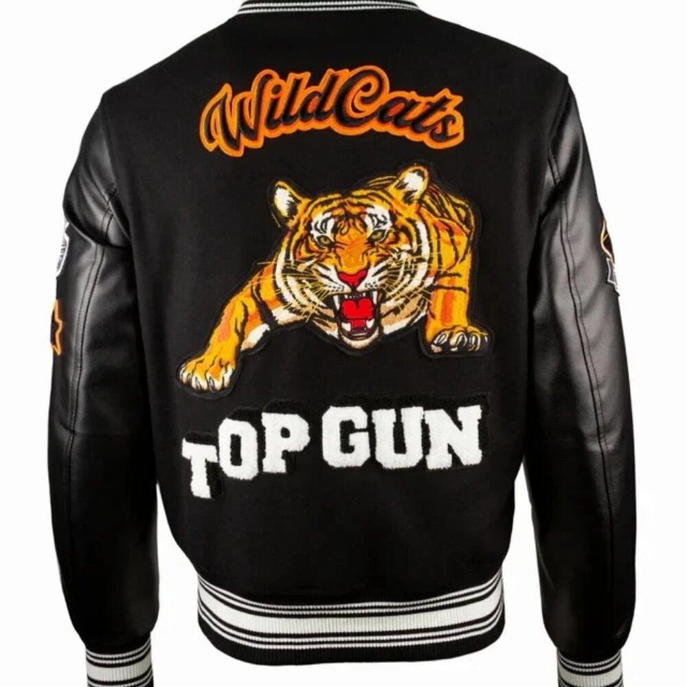 TOP GUN® "WILDCATS" VARSITY JACKET Black